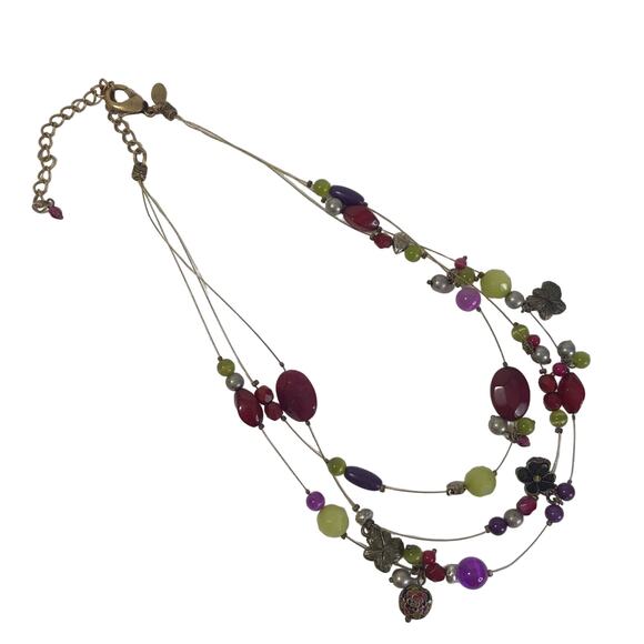 Chico's Triple Strand Beaded Choker Necklace Jewelry Multi-Color - Picture 5 of 6